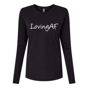 Loving AF Womens Cotton Relaxed Long Sleeve T-Shirt