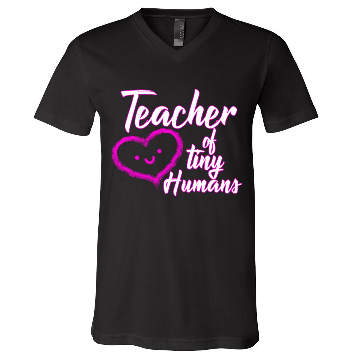 Loving Teacher Of Tiny Humans V-Neck T-Shirt