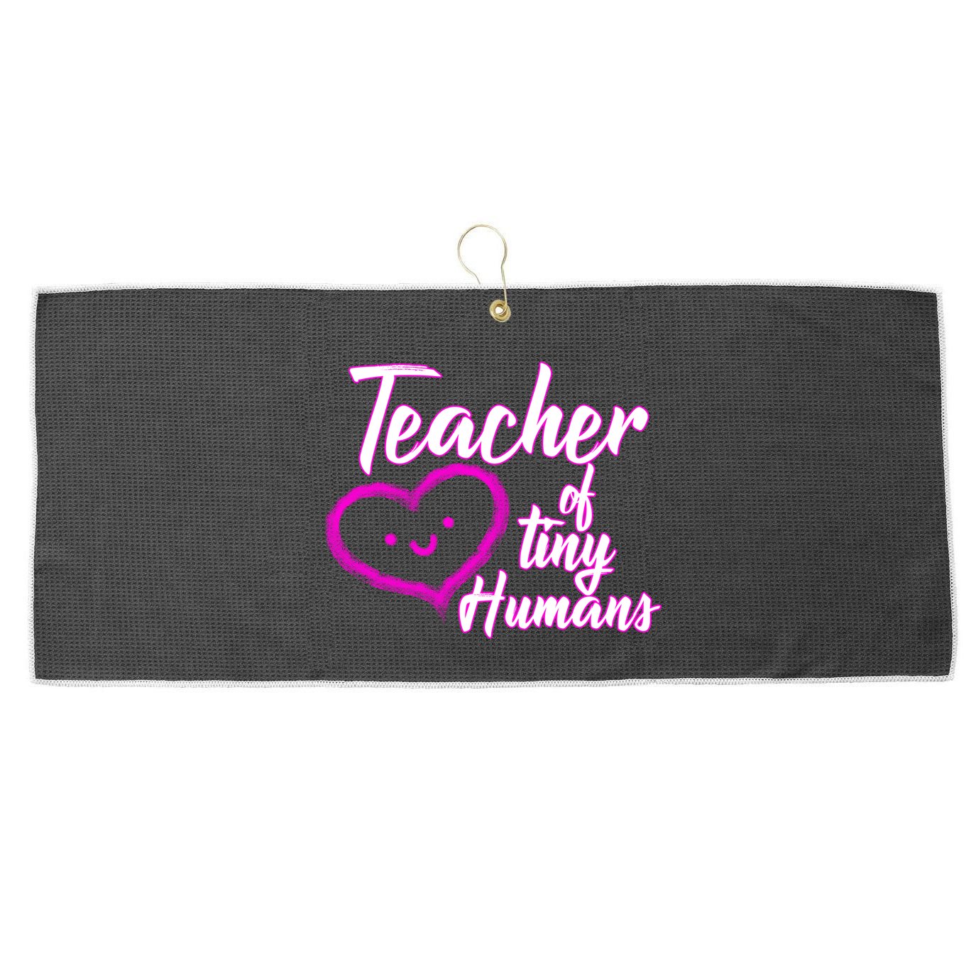 Loving Teacher Of Tiny Humans Large Microfiber Waffle Golf Towel