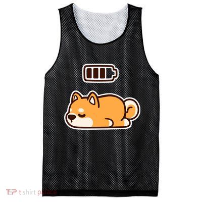 Low Battery Corgi Dog Mesh Reversible Basketball Jersey Tank