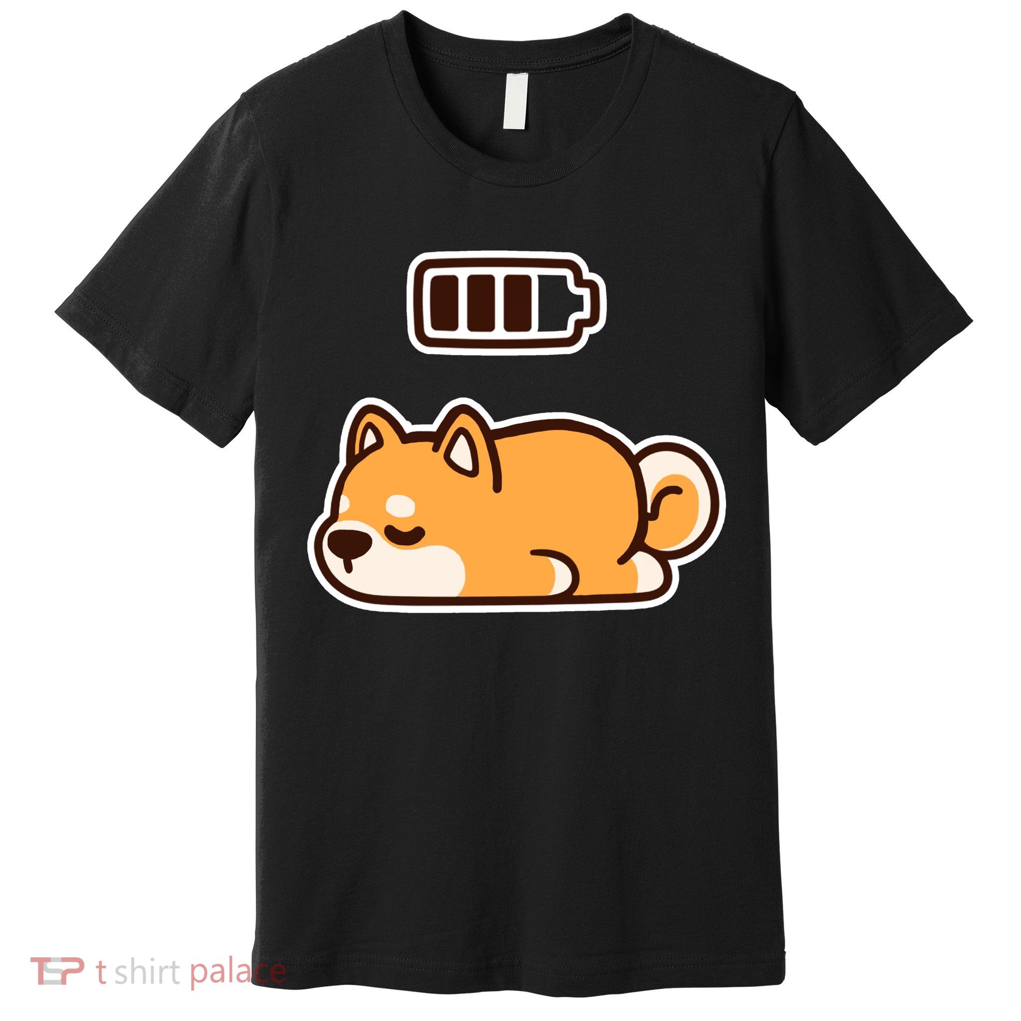 Low Battery Corgi Dog Premium T-Shirt