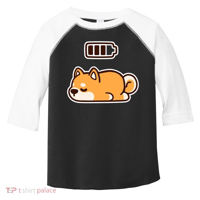 Low Battery Corgi Dog Toddler Fine Jersey T-Shirt