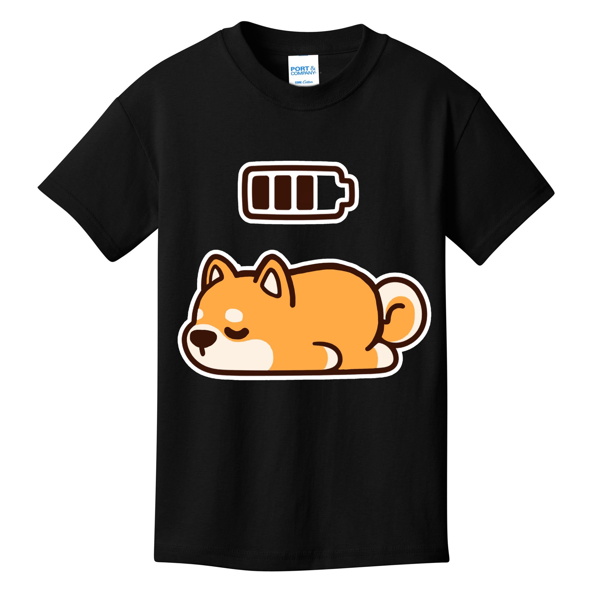 Low Battery Corgi Dog Kids T-Shirt
