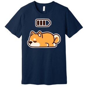 Low Battery Corgi Dog Premium T-Shirt