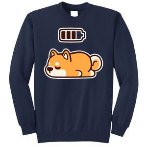 Low Battery Corgi Dog Tall Sweatshirt