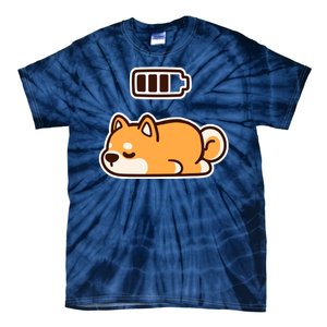 Low Battery Corgi Dog Tie-Dye T-Shirt