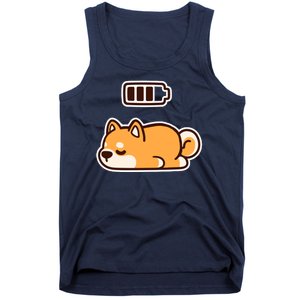 Low Battery Corgi Dog Tank Top