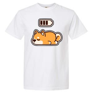 Low Battery Corgi Dog Garment-Dyed Heavyweight T-Shirt