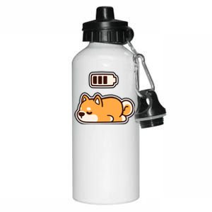 Low Battery Corgi Dog Aluminum Water Bottle