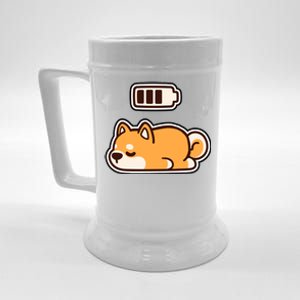 Low Battery Corgi Dog Beer Stein