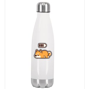 Low Battery Corgi Dog Stainless Steel Insulated Water Bottle