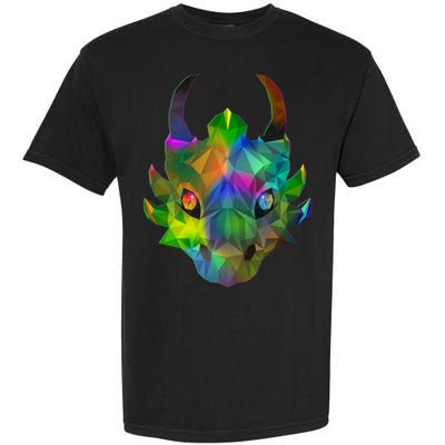 Low Poly Dragon Face Garment-Dyed Heavyweight T-Shirt