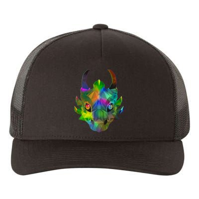 Low Poly Dragon Face Yupoong Adult 5-Panel Trucker Hat