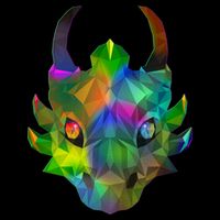 Low Poly Dragon Face Cooling Performance Crew T-Shirt