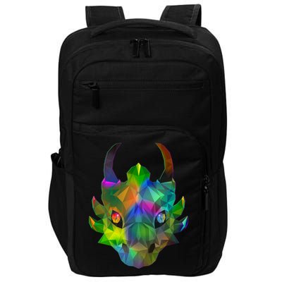 Low Poly Dragon Face Impact Tech Backpack