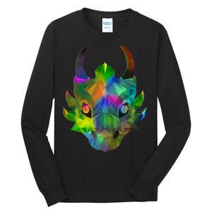 Low Poly Dragon Face Tall Long Sleeve T-Shirt