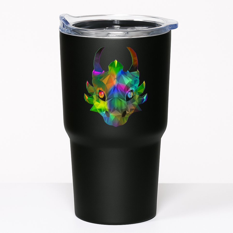 Low Poly Dragon Face Tumbler