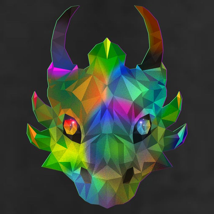 Low Poly Dragon Face 25L Jumbo Tote