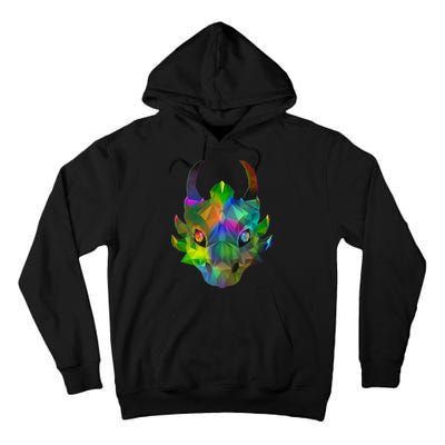 Low Poly Dragon Face Tall Hoodie