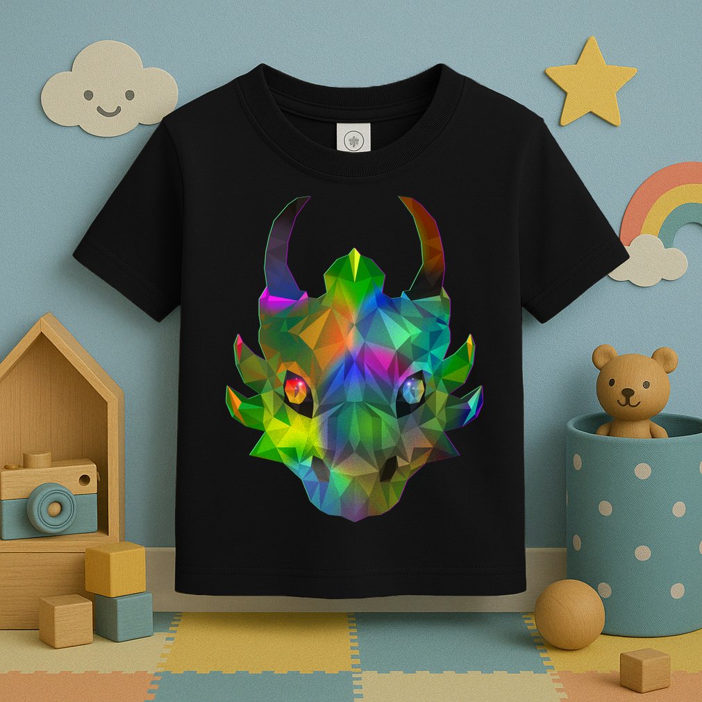 Low Poly Dragon Face Toddler T-Shirt