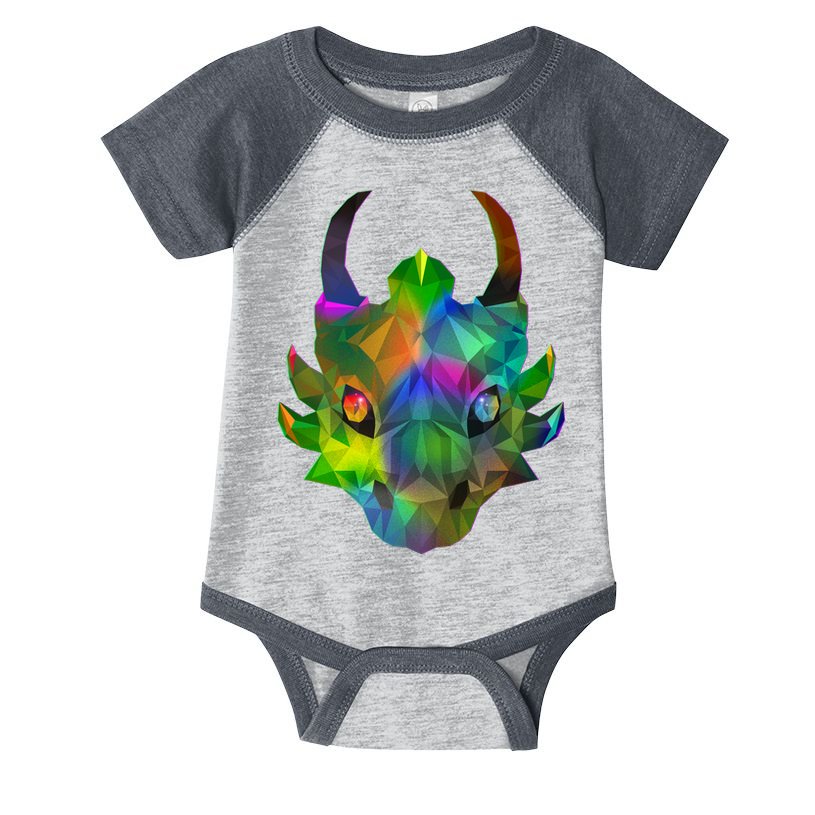 Low Poly Dragon Face Infant Baby Jersey Bodysuit