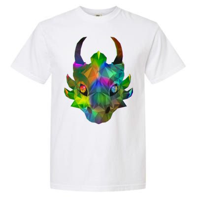 Low Poly Dragon Face Garment-Dyed Heavyweight T-Shirt