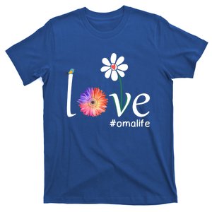 Love #Omalife Watercolor Flower Bird Grandma Mother's Day Gift T-Shirt