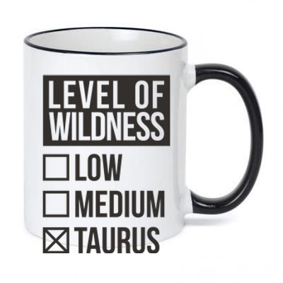 Level Of Wildness Taurus 11oz Black Color Changing Mug