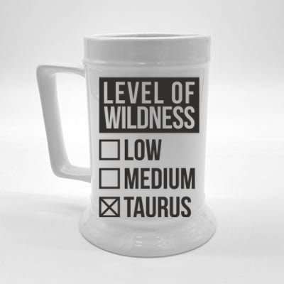 Level Of Wildness Taurus Beer Stein