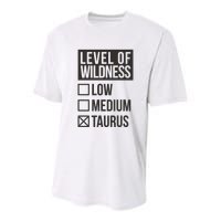 Level Of Wildness Taurus Youth Performance Sprint T-Shirt