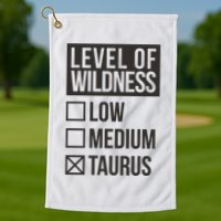 Level Of Wildness Taurus Golf Towel