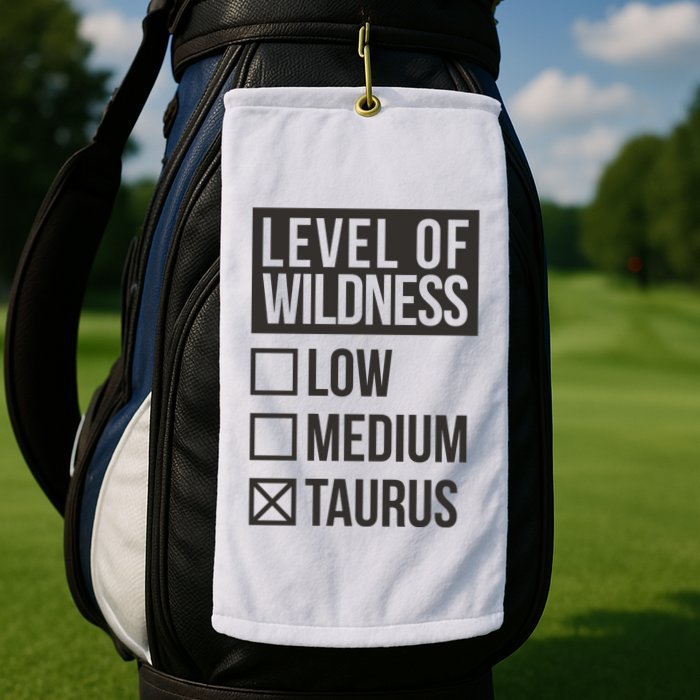Level Of Wildness Taurus Golf Towel