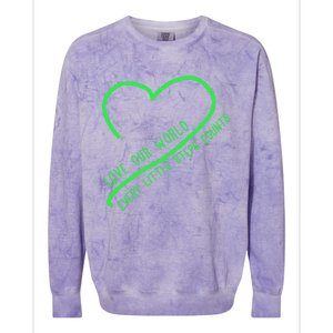 Love Our World Every Steps Counts Heart Love Lucky Gift Colorblast Crewneck Sweatshirt