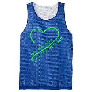 Love Our World Every Steps Counts Heart Love Lucky Gift Mesh Reversible Basketball Jersey Tank