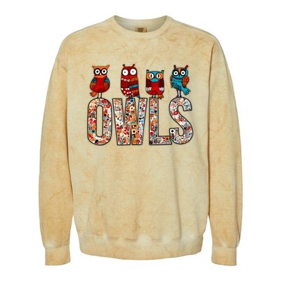 Love Owls Wo Owl Lovers Colorblast Crewneck Sweatshirt