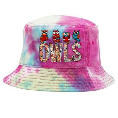 Love Owls Wo Owl Lovers Tie-Dyed Bucket Hat