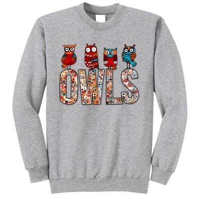 Love Owls Wo Owl Lovers Tall Sweatshirt