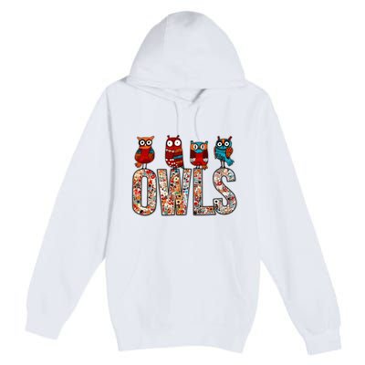 Love Owls Wo Owl Lovers Premium Pullover Hoodie