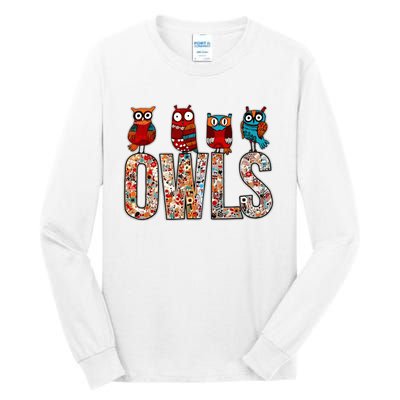 Love Owls Wo Owl Lovers Tall Long Sleeve T-Shirt