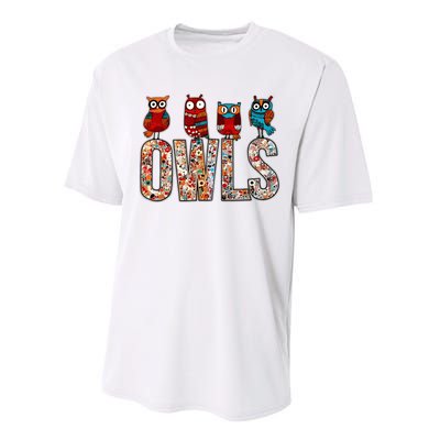 Love Owls Wo Owl Lovers Performance Sprint T-Shirt