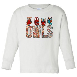 Love Owls Wo Owl Lovers Toddler Long Sleeve Shirt