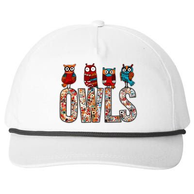 Love Owls Wo Owl Lovers Snapback Five-Panel Rope Hat