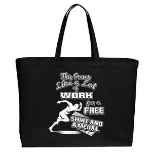 Lot Of Work For A Cute Gift Medal Funny Marathon Gift Cotton Canvas Jumbo Tote