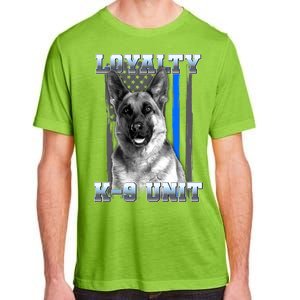 Loyalty K-9 Unit German Shepard Thin Blue Line Flag Adult ChromaSoft Performance T-Shirt