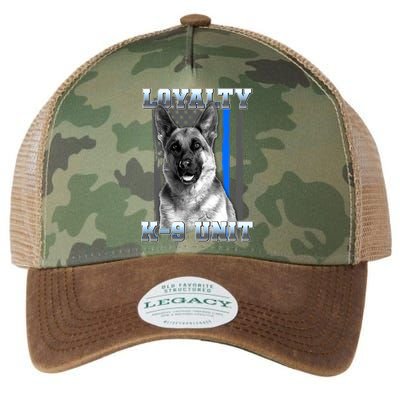 Loyalty K-9 Unit German Shepard Thin Blue Line Flag Legacy Tie Dye Trucker Hat