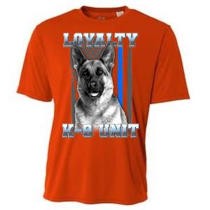 Loyalty K-9 Unit German Shepard Thin Blue Line Flag Cooling Performance Crew T-Shirt