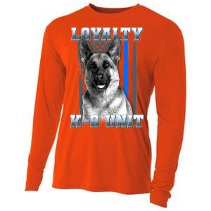 Loyalty K-9 Unit German Shepard Thin Blue Line Flag Cooling Performance Long Sleeve Crew