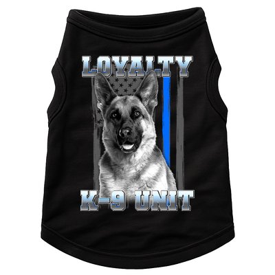 Loyalty K-9 Unit German Shepard Thin Blue Line Flag Doggie Tank