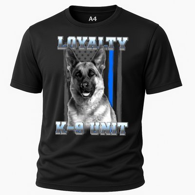 Loyalty K-9 Unit German Shepard Thin Blue Line Flag Performance Shirt