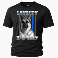 Loyalty K-9 Unit German Shepard Thin Blue Line Flag Cooling Performance Crew T-Shirt